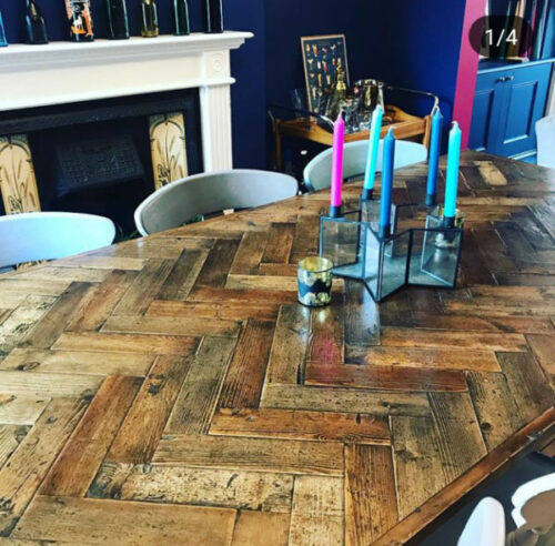 Herringbone Style Dining Table