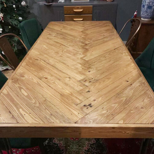 Custom made Herringbone Table Top